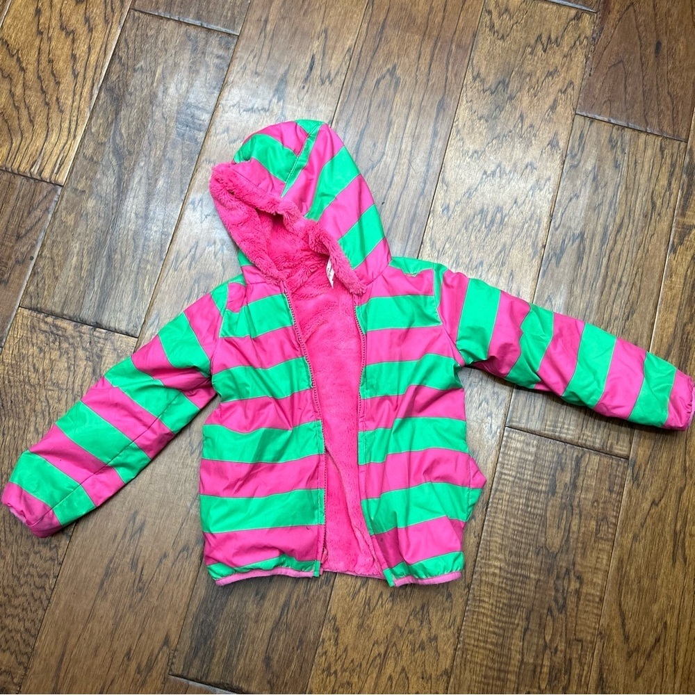 Hanna Andersson Striped Puffer Jacket
